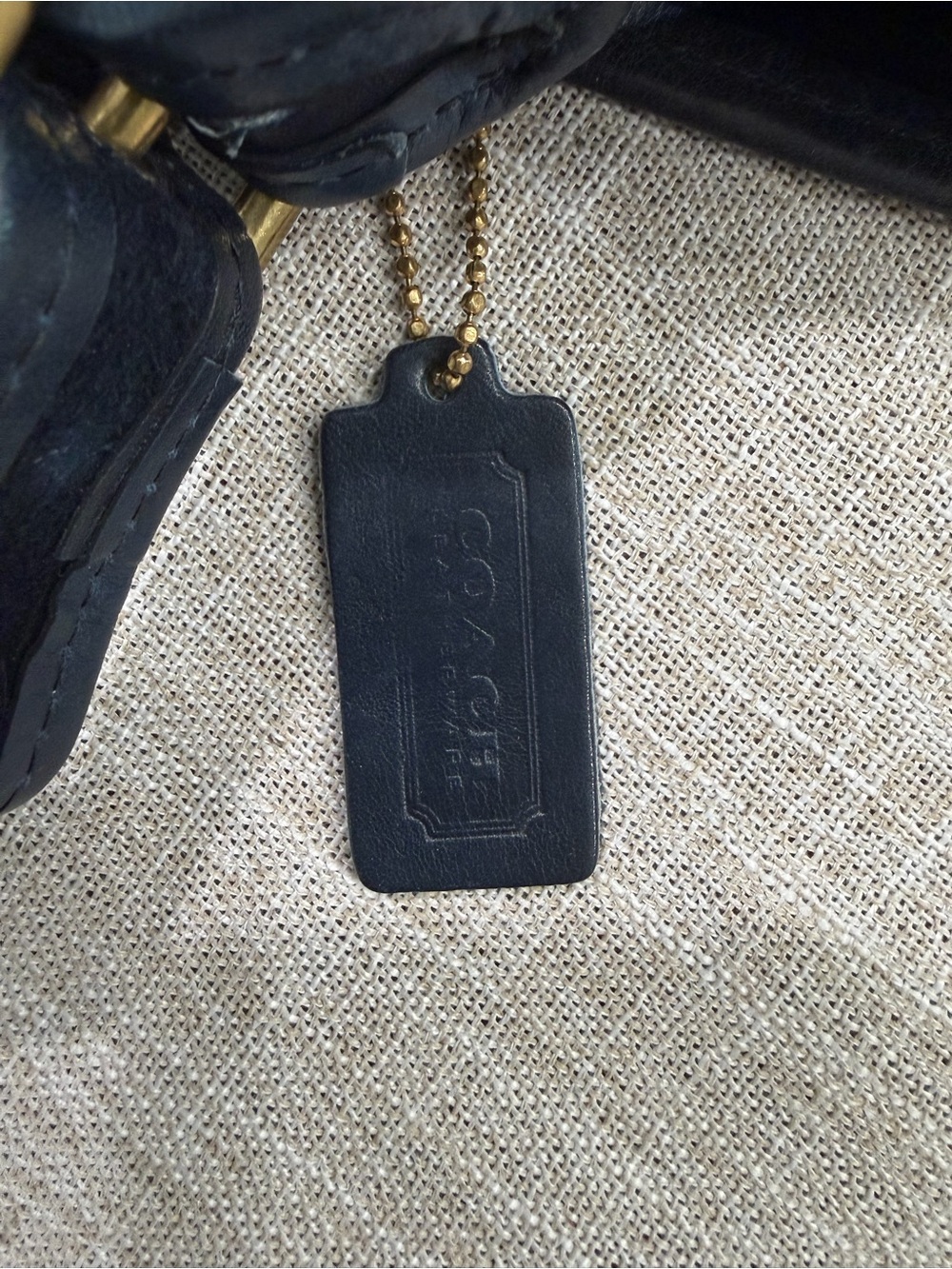 Vintage Coach Hasp Bag 9260 Black Leather Brass Bonnie Cashin Era 1970s - Picture 9 of 16